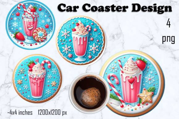 Download Round Christmas Cookie Car Coasters - Premium Resources