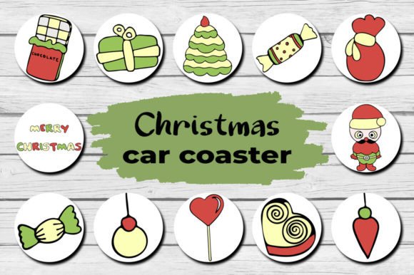 Download Christmas Car Coaster Sublimation Design - Premium Resources