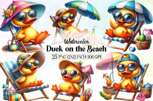 Download Cute Duck on the Beach Sublimation - Beach sublimation Collection
