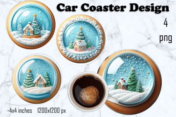 Download Christmas Cupcakes Car Coasters - Premium Bundle