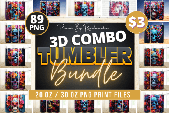 Download 3D Sublimation Tumbler Wrap Huge Bundle - Huge bundle Collection