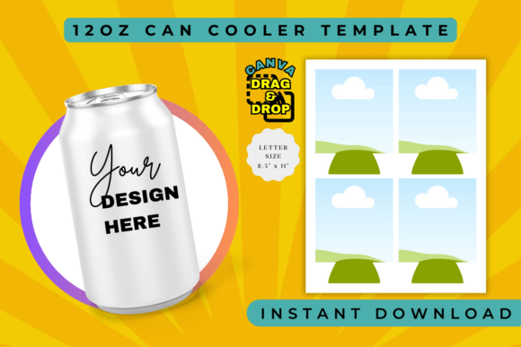 Download Canva 12oz Can Cooler Template - Can cooler template Collection
