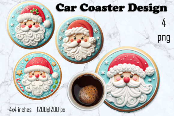 Download Christmas Cupcakes Car Coasters - Premium Resources