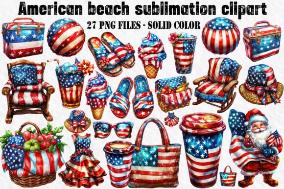Download American Beach Sublimation Clipart - Beach sublimation Collection