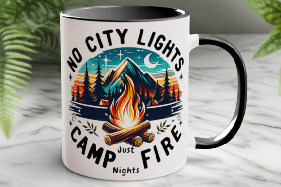 Download Sublimation Camping Coffee Mug Wrap Png - Mug wrap png Collection