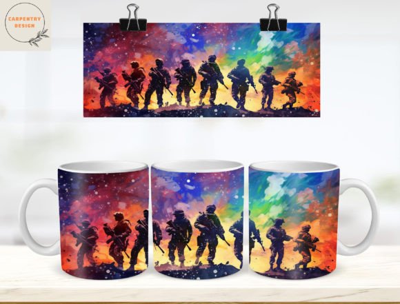 Download Army Tumbler Mug Wrap Png - Mug wrap png Collection